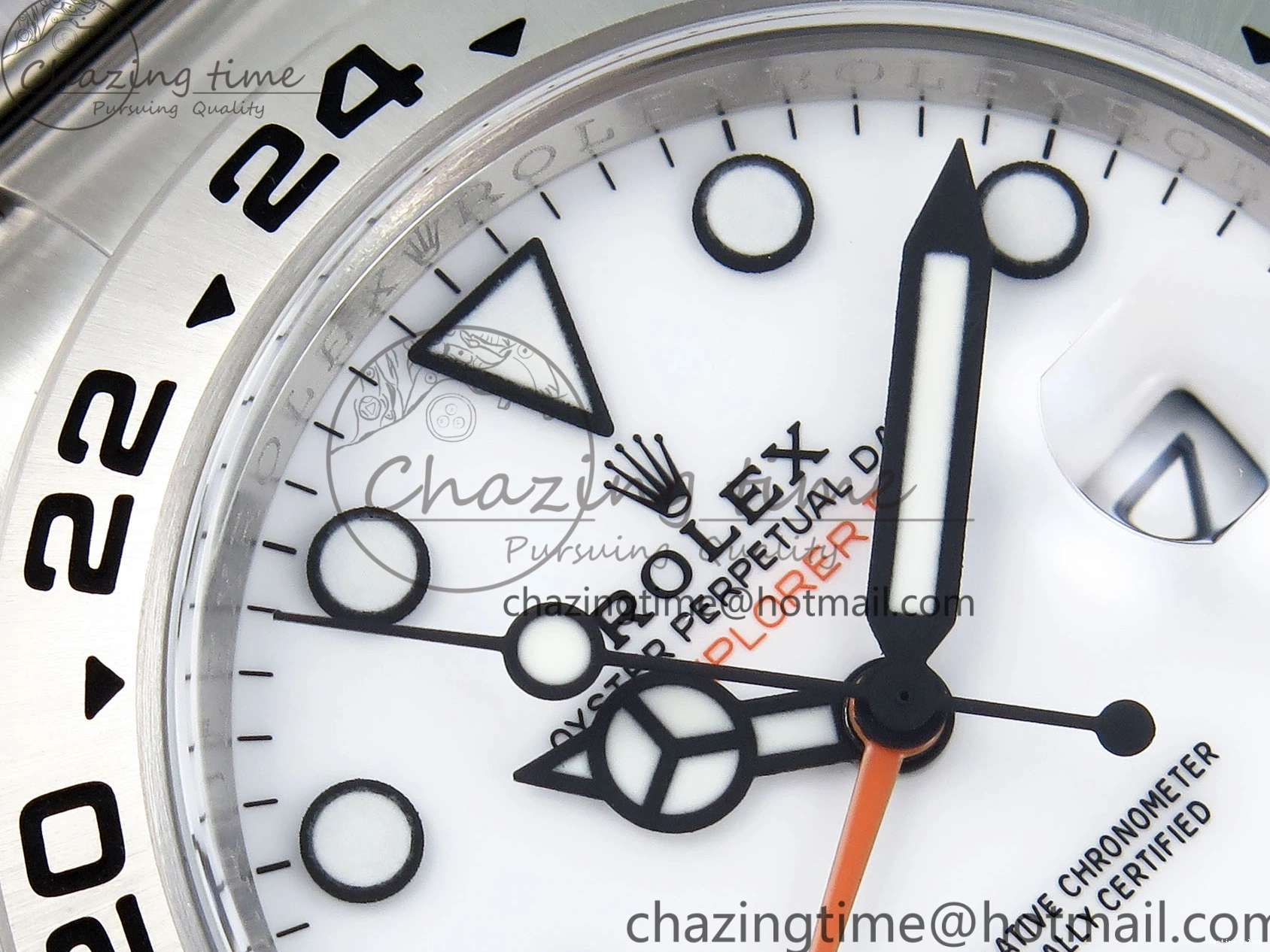 0507 Stylish Explorer II 42mm 226570 Black 904L SS C+F 1:1 Best Edition White Dial on Bracelet VR3285 CHS 1712